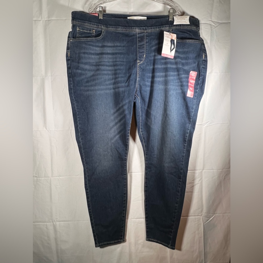 Levi’s Strauss Signature Simply Stretch Pull On Skinny Jean NEW 26L 38Wx32L NWT